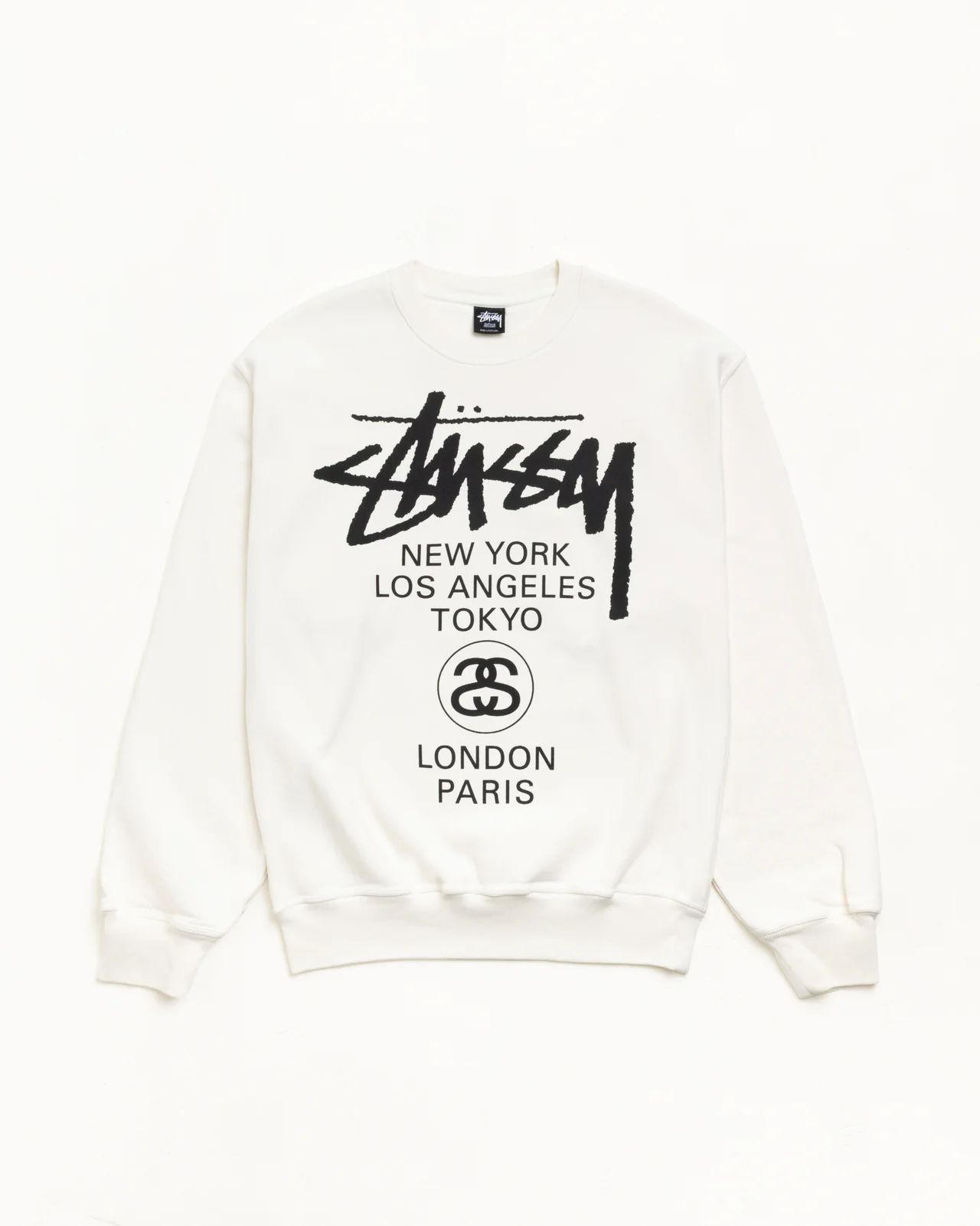 STUSSY WORLD TOUR CREW PIGMENT DYED LONG SLEEVE TEE product image 3