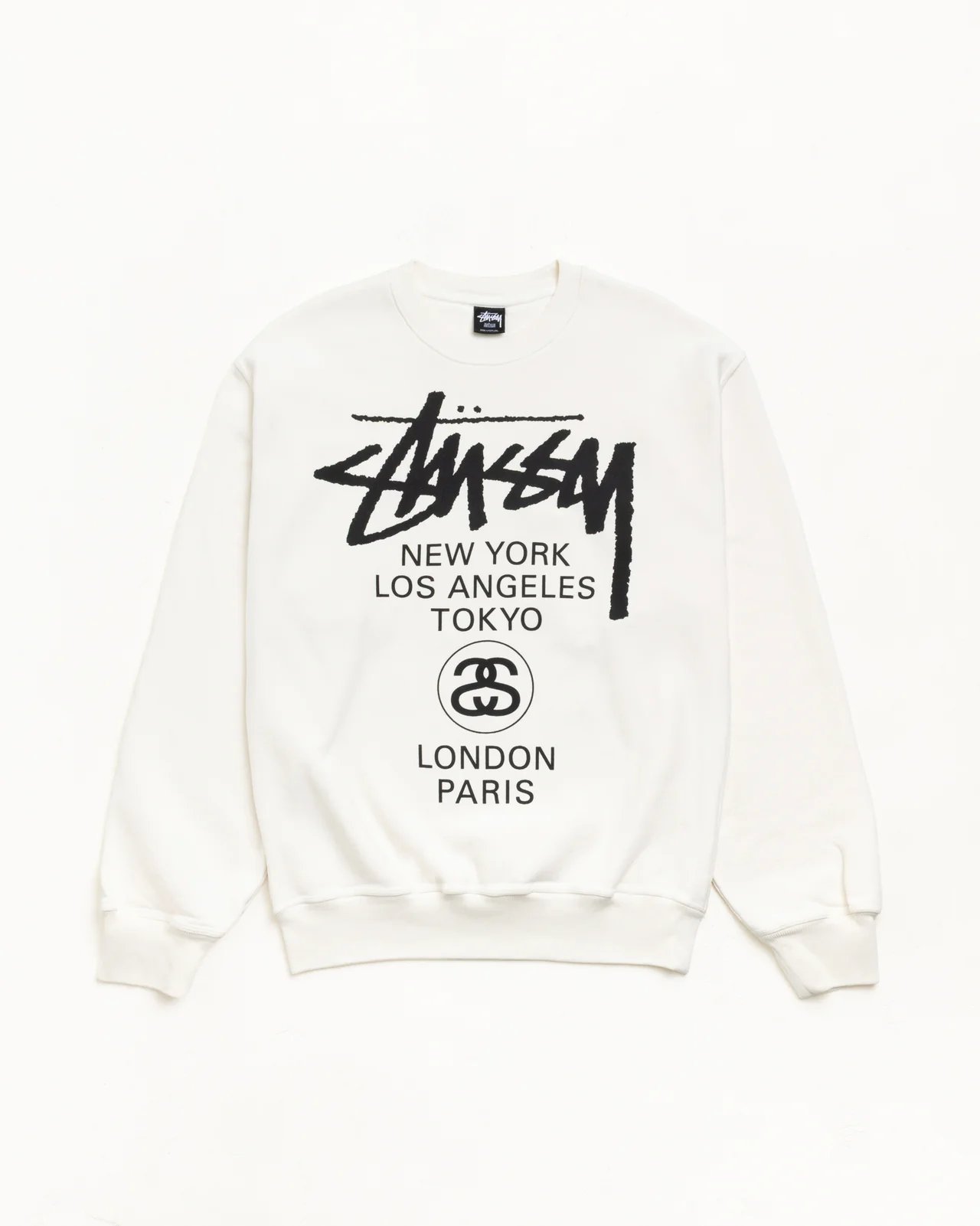 STUSSY WORLD TOUR CREW PIGMENT DYED LONG SLEEVE TEE product image 3