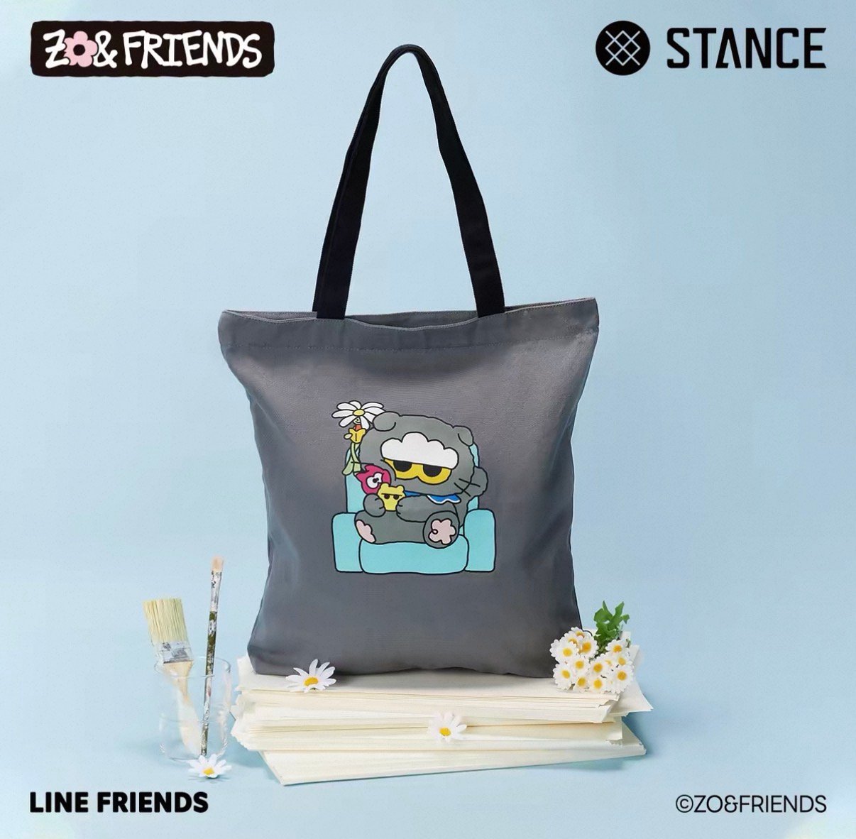 STANCE | ZO&FRIENDS Reversible Eco-Friendly Canvas Tote Bag – Single Sided product image 1