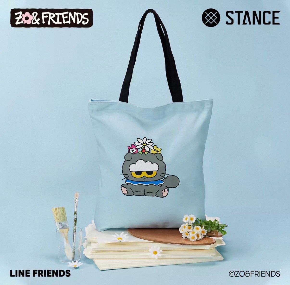 STANCE | ZO&FRIENDS Reversible Eco-Friendly Canvas Tote Bag – Single Sided product image 3