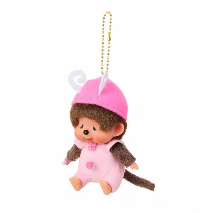 Monchhichi Butterfly, Ladybug & Bee Plush Doll Keychain Charm 