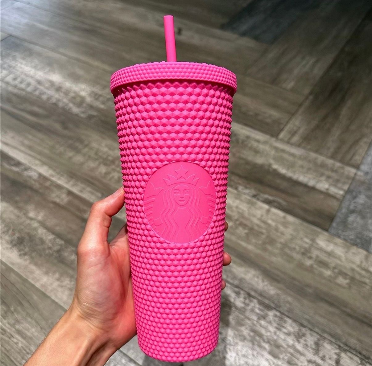 Starbucks 2023 Pink Chrome Studded Venti (24oz) Tumbler
