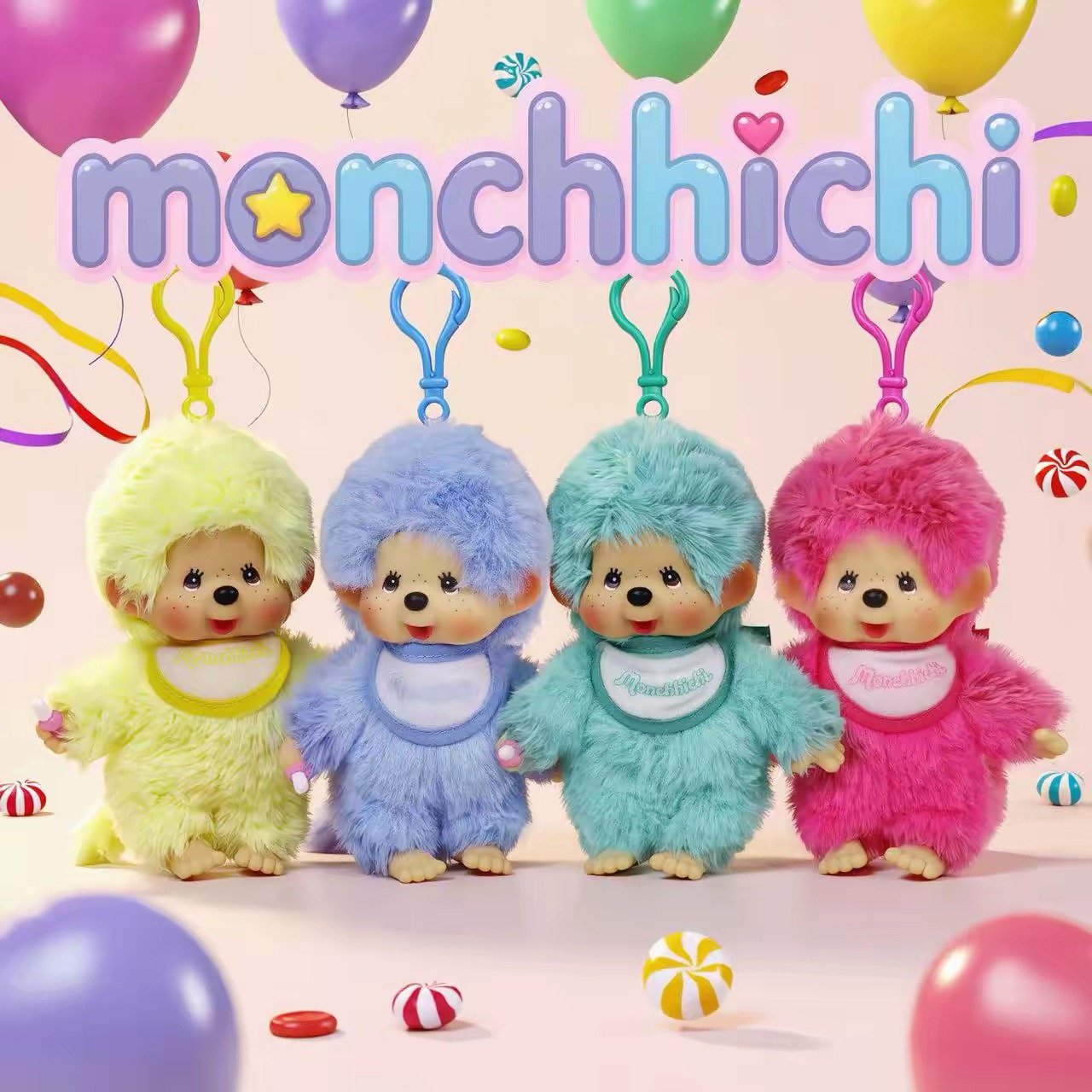 Monchhichi Colorful Vinyl Plush Pendant product image 1