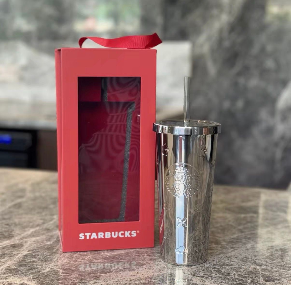 Starbucks 2026 Year of the Horse Embossed Stainless Steel Tumbler with Straw product image 1