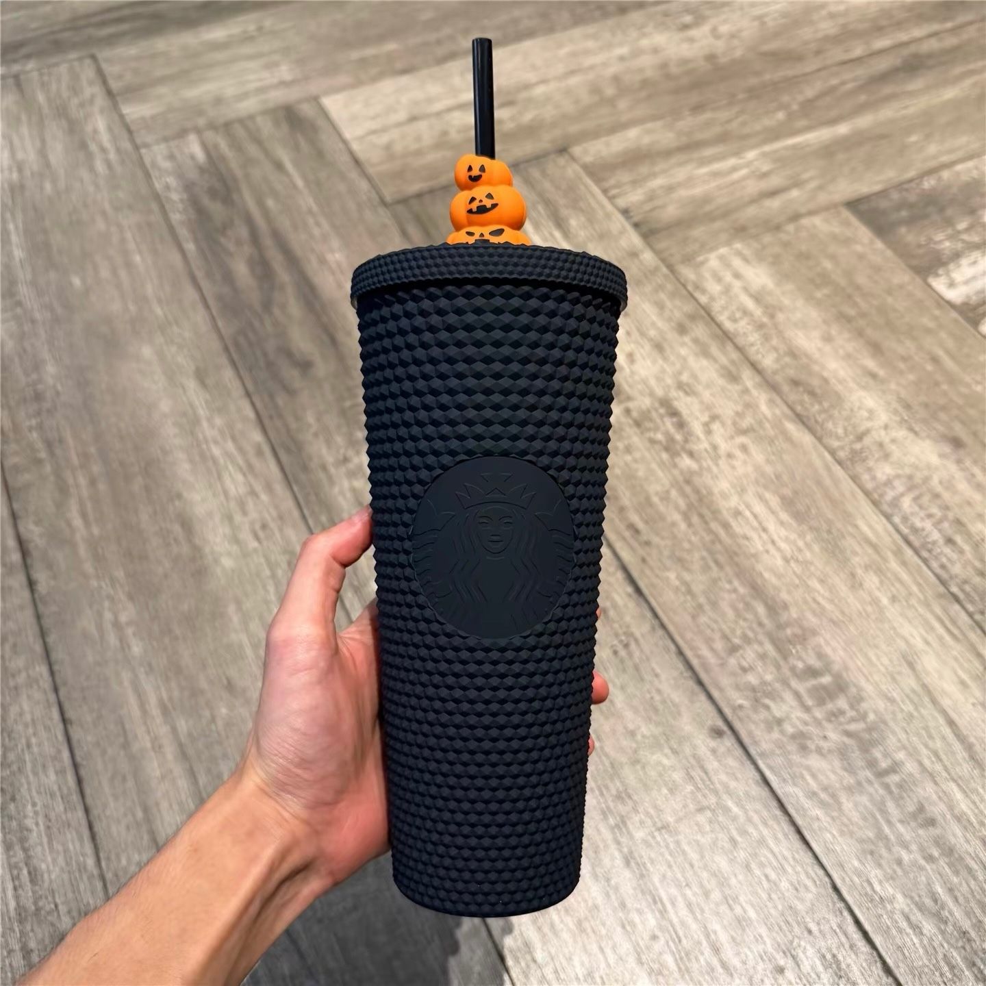 Starbucks 2025 Halloween Midnight Black Matte Tumbler with Straw product image 1
