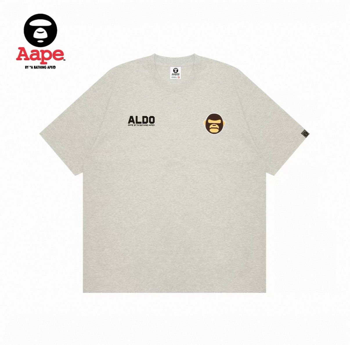 AAPE Ape Squad Embroidered Graphic Relaxed Fit T-Shirt 