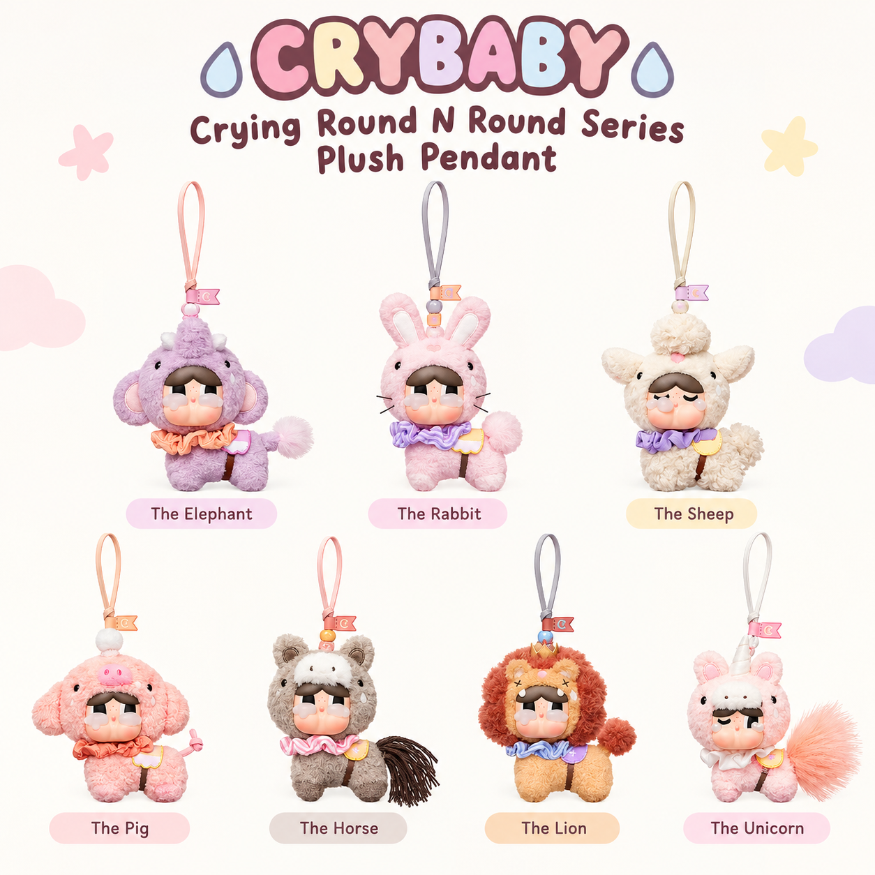 CRYBABY Crying Round n Round Series Plush Pendant product image 1