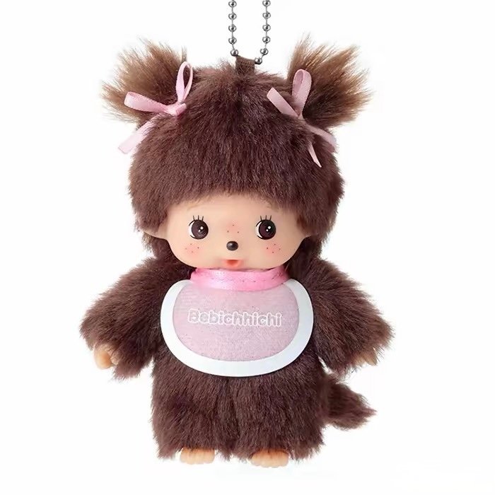 Monchhichi Basic Bib Style Bag & Keychain Charm – Couple Gift Hawaiian Edition Cute Doll product image 1