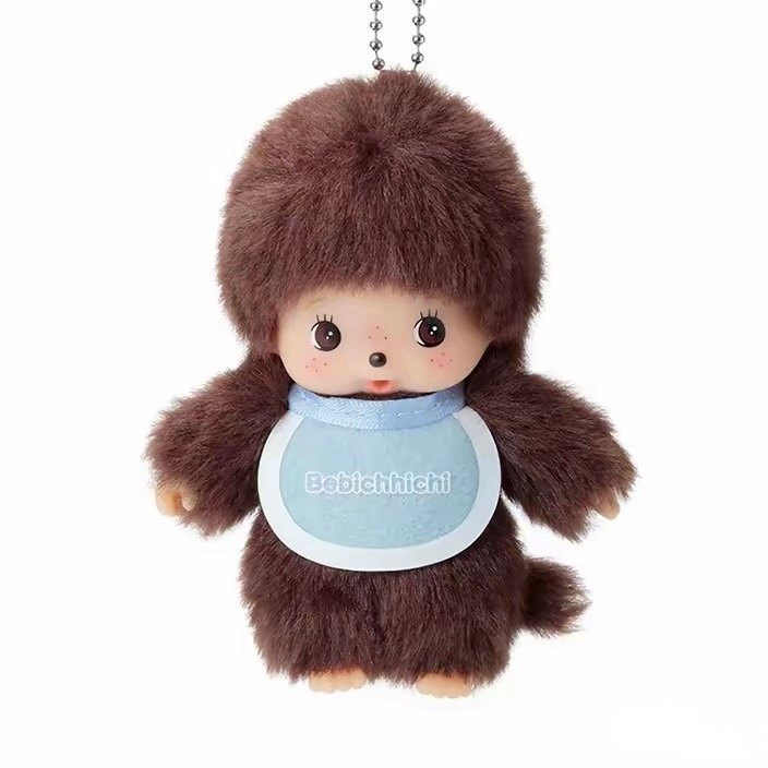 Monchhichi Basic Bib Style Bag & Keychain Charm – Couple Gift Hawaiian Edition Cute Doll product image 2