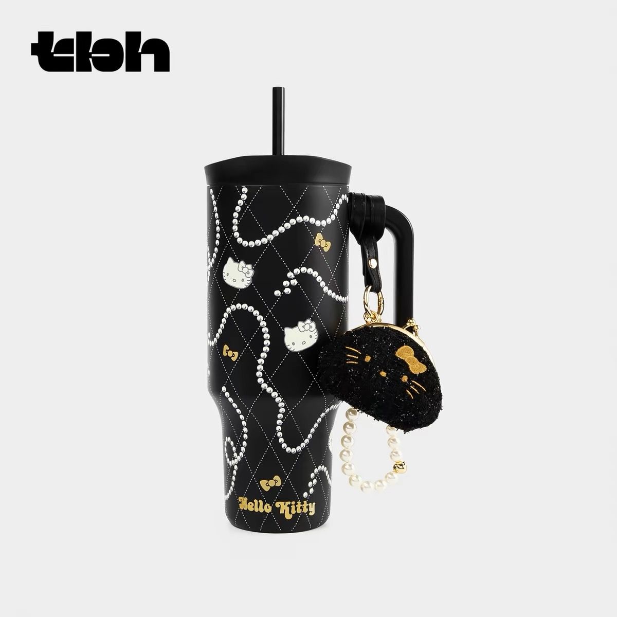 TBH x Hello Kitty Stainless Steel Pearl Chain Print & Mini Coin Purse Charm Tumbler product image 2