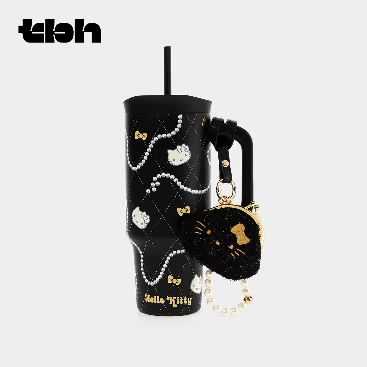 TBH x Hello Kitty Stainless Steel Pearl Chain Print & Mini Coin Purse Charm Tumbler product image 1