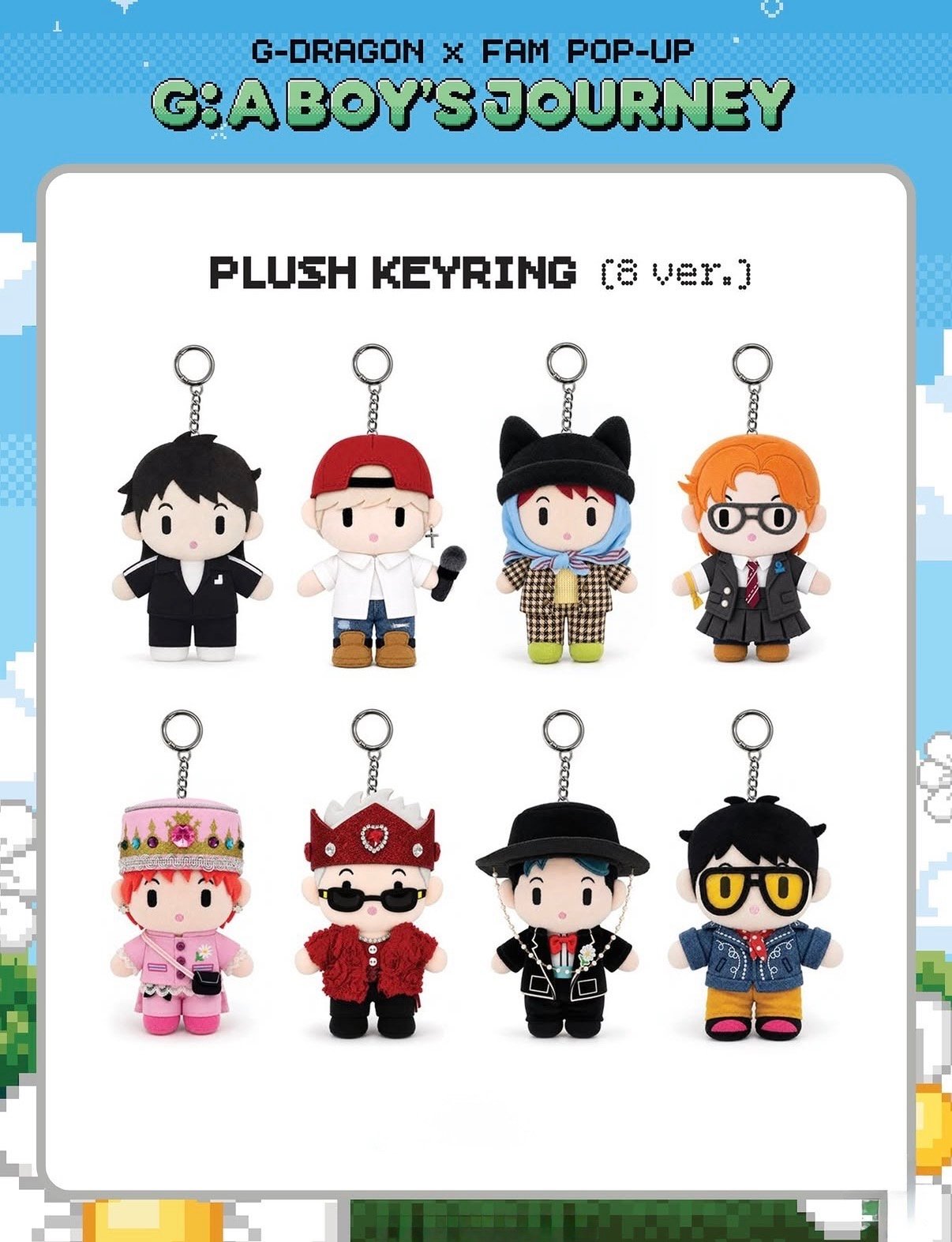 G-DRAGON x FAM PLUSH KEYRING