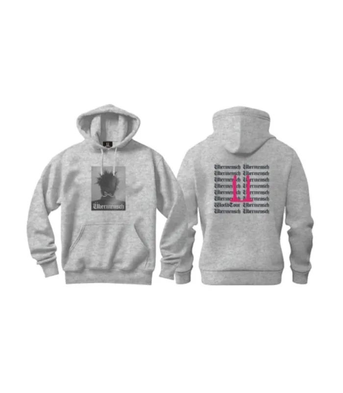 G-DRAGON ÜBERMENSCH HOODIE (BLACK/GREY) product image 2