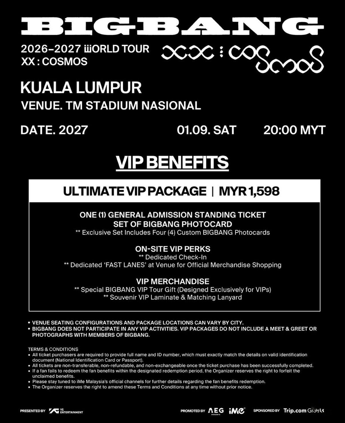 BIGBANG 2026–2027 WORLD TOUR < XX : COSMOS > IN MALAYSIA 🇲🇾 product image 2
