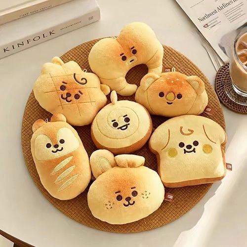 BTS BT21 Baking Bread Series Plush Doll Bag Charm  product image 1