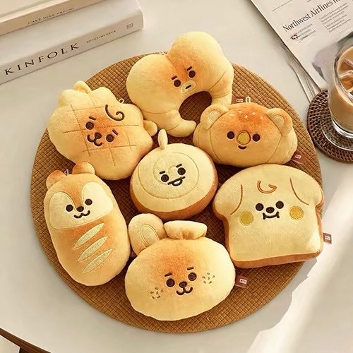BTS BT21 Baking Bread Series Plush Doll Bag Charm product image 1