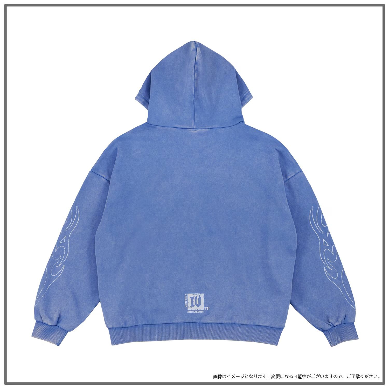 [NEW WAV] TREASURE ZIP-UP HOODIE (BLACK/BLUE) product image 4