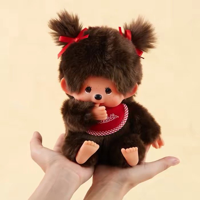Monchhichi Classic Thumb-Sucking Sitting Doll – Bib Style Girl Plush Toy Valentine’s Day Gift product image 2