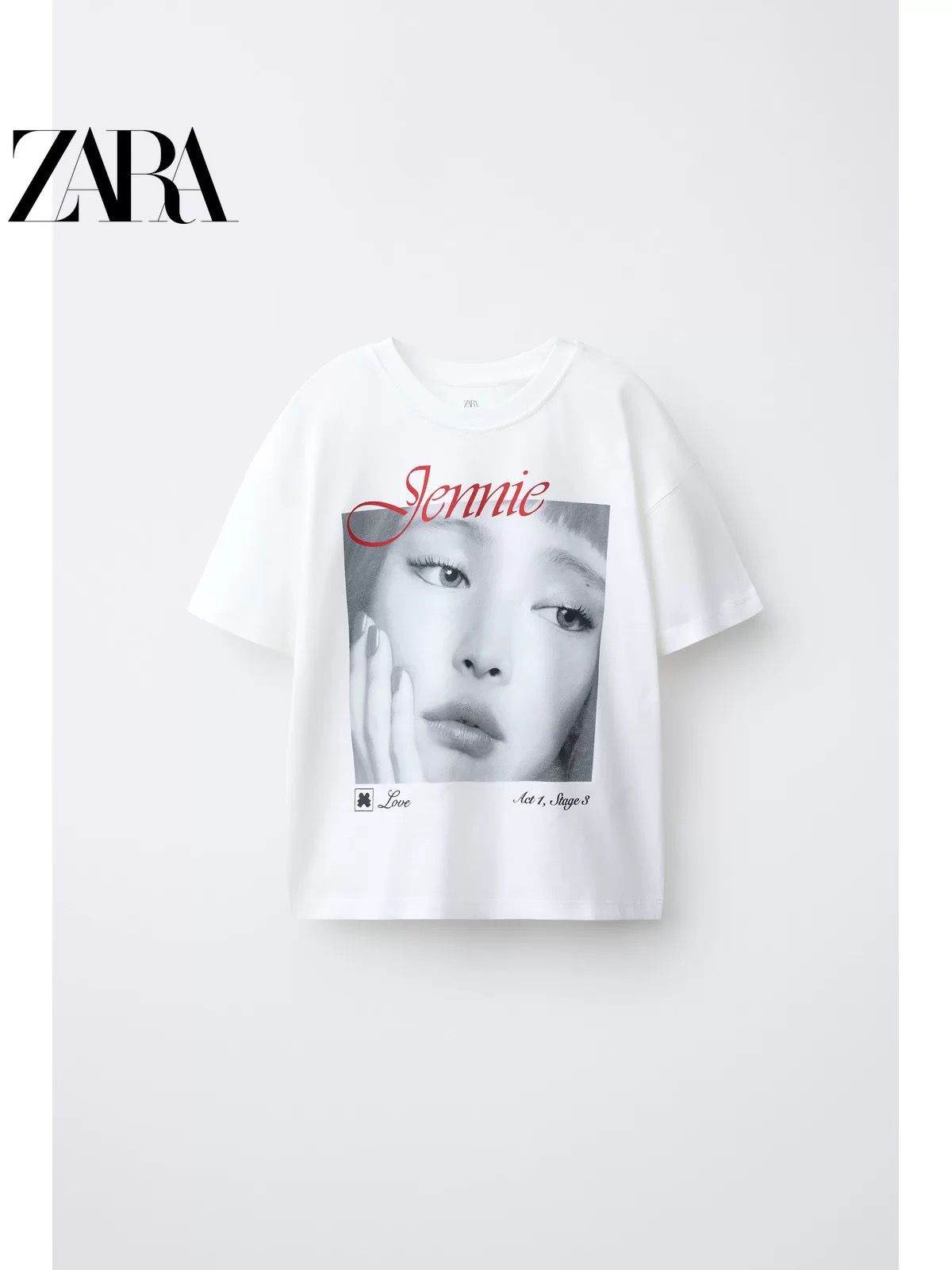 ZARA x JENNIE RUBY PHOTO TEE WHITE