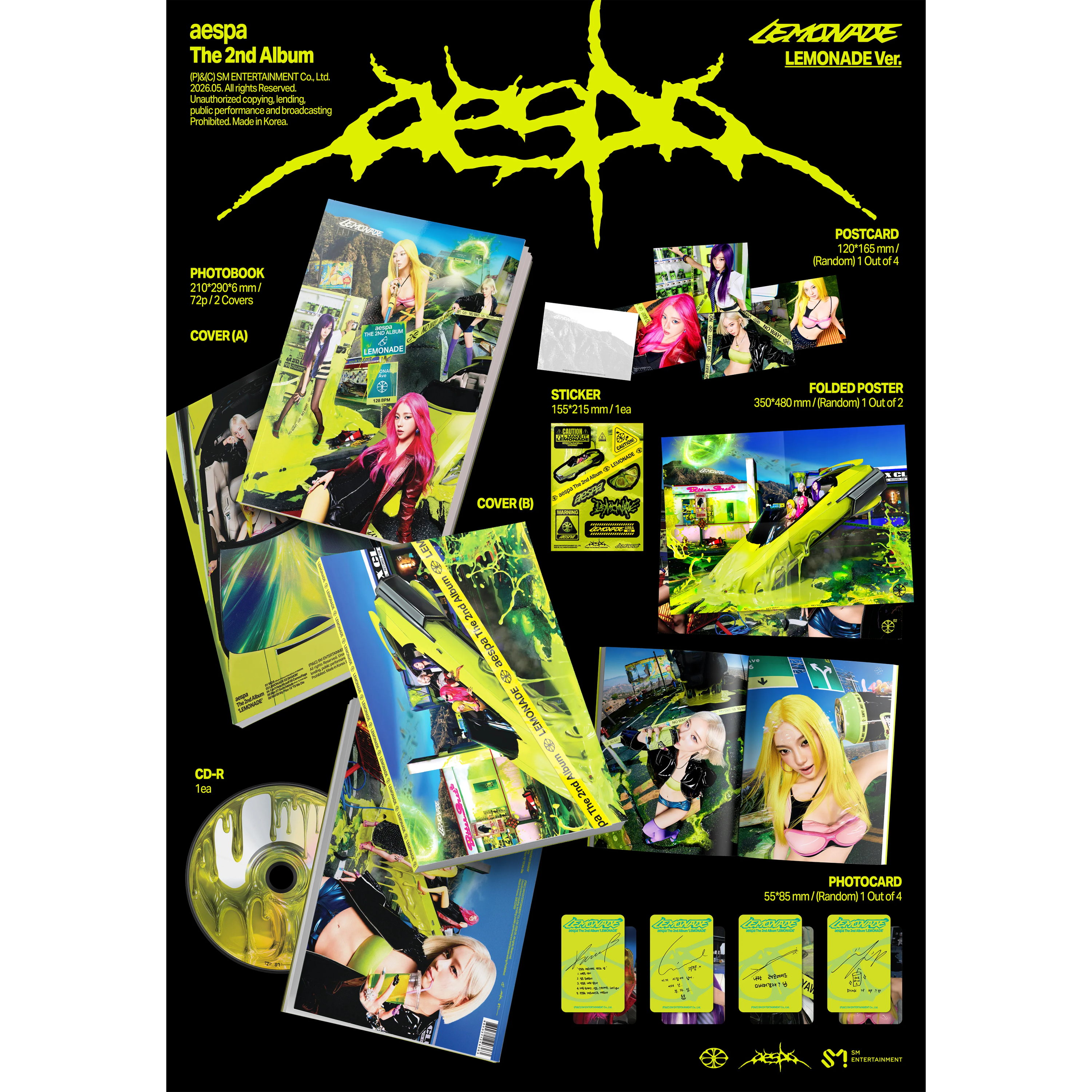 AESPA “The” 2nd Full-Length Album - Lemonade Ver.
