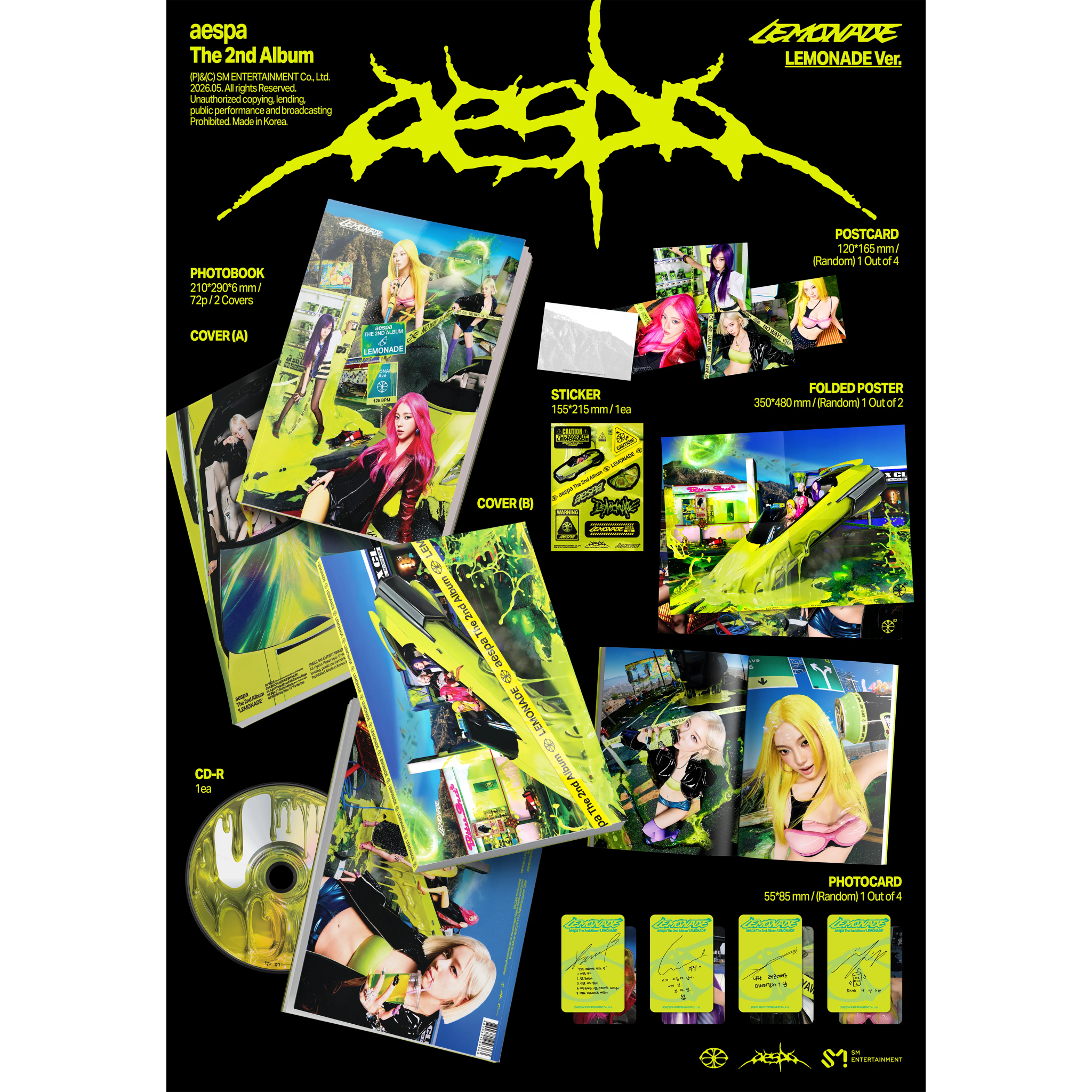 AESPA “The” 2nd Full-Length Album - Lemonade Ver.
