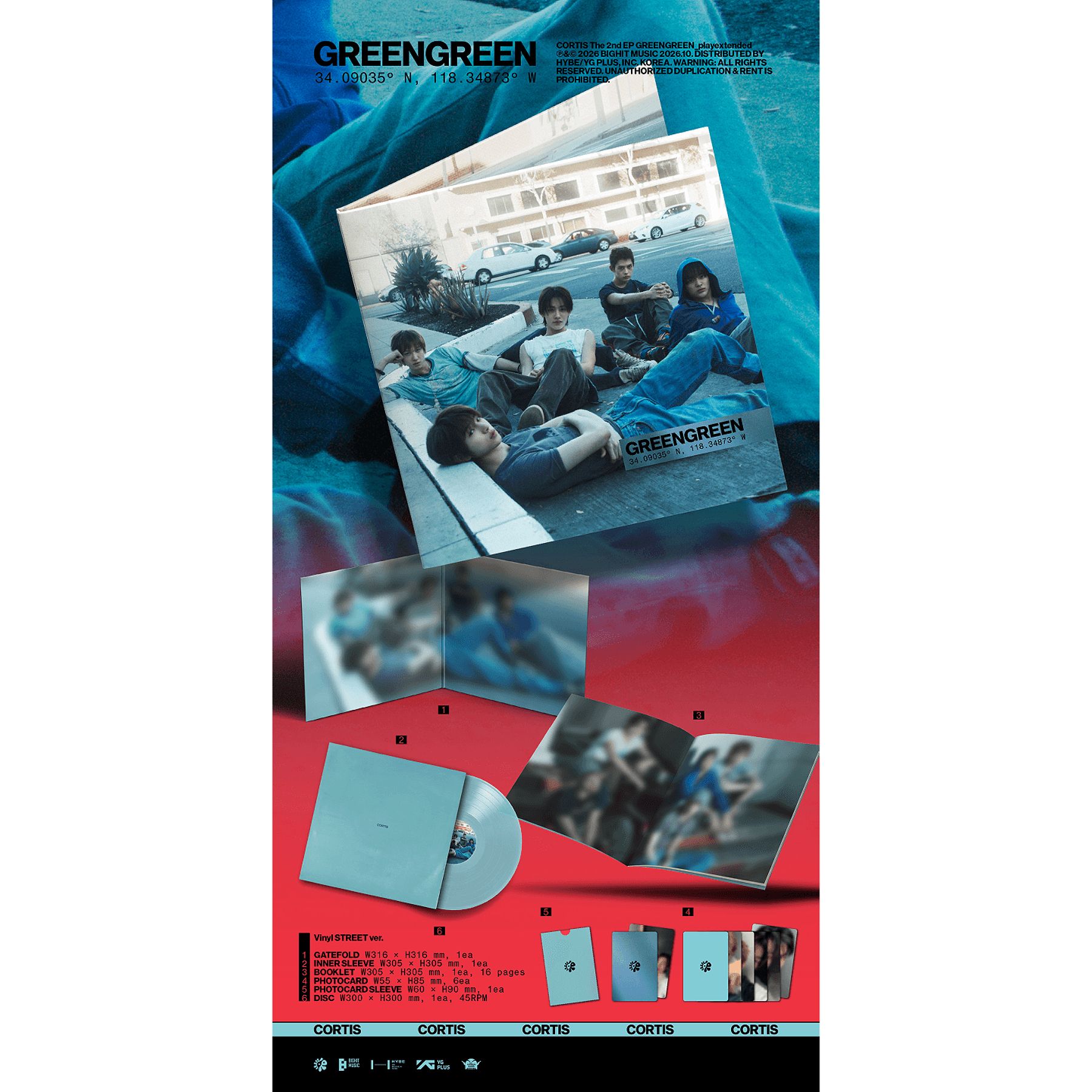 CORTIS The 2nd EP [Green Green_playextend] Vinyl STUDIO + STREET Version product image 3