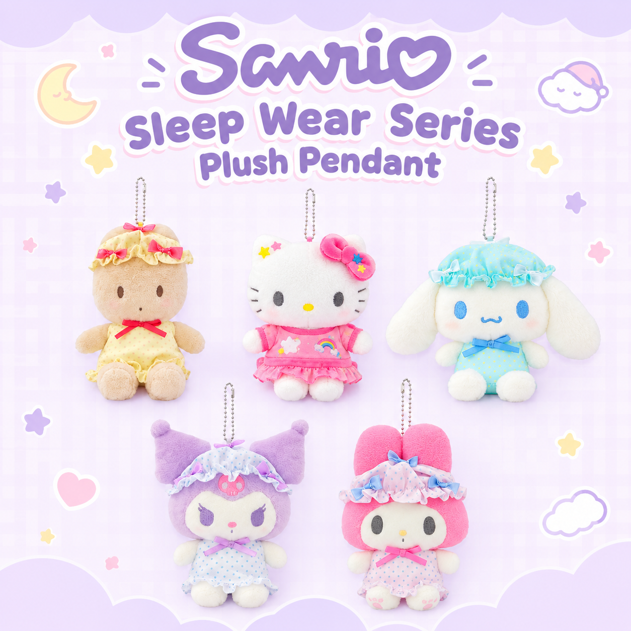 Sanrio Sleep Wear Series Plush Pendant product image 1