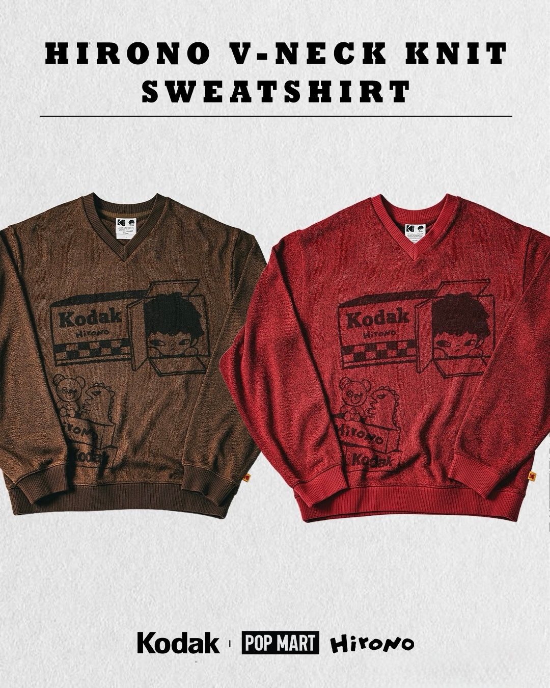 【KODAK × Hirono】KODAK Textured Knit Unisex Oversized Sweatshirt