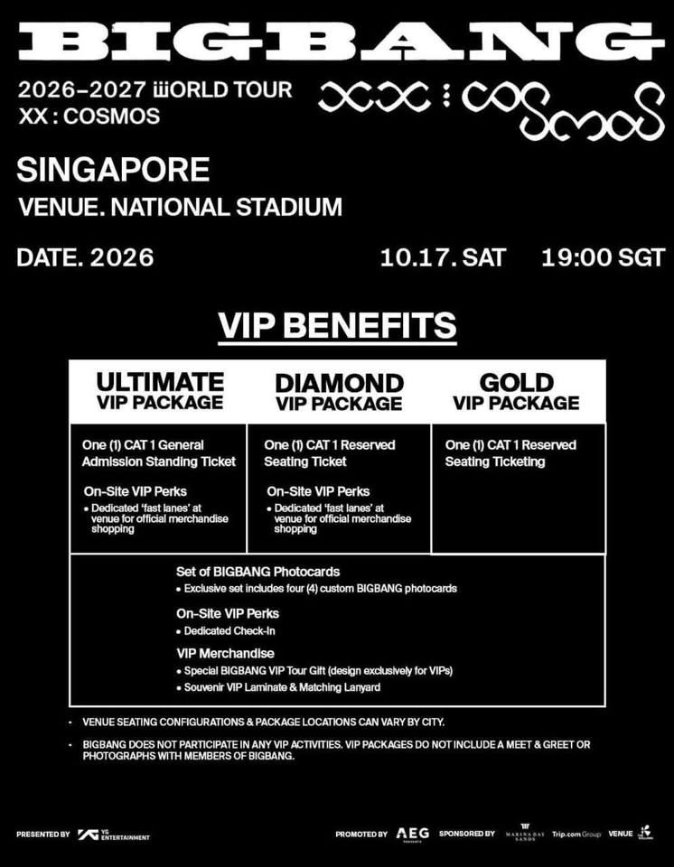BIGBANG 2026-2027 WORLD TOUR < XX : COSMOS > IN SINGAPORE ๐ธ๐ฌ product image 2