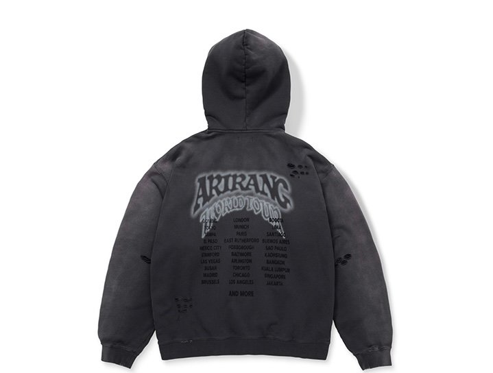 BTS ZIP-UP HOODIE (CHARCOAL) product image 1