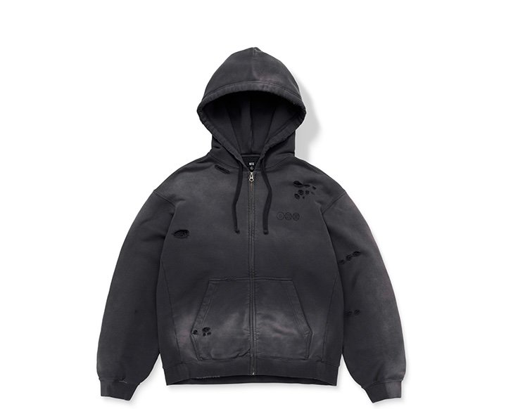 BTS ZIP-UP HOODIE (CHARCOAL) product image 2