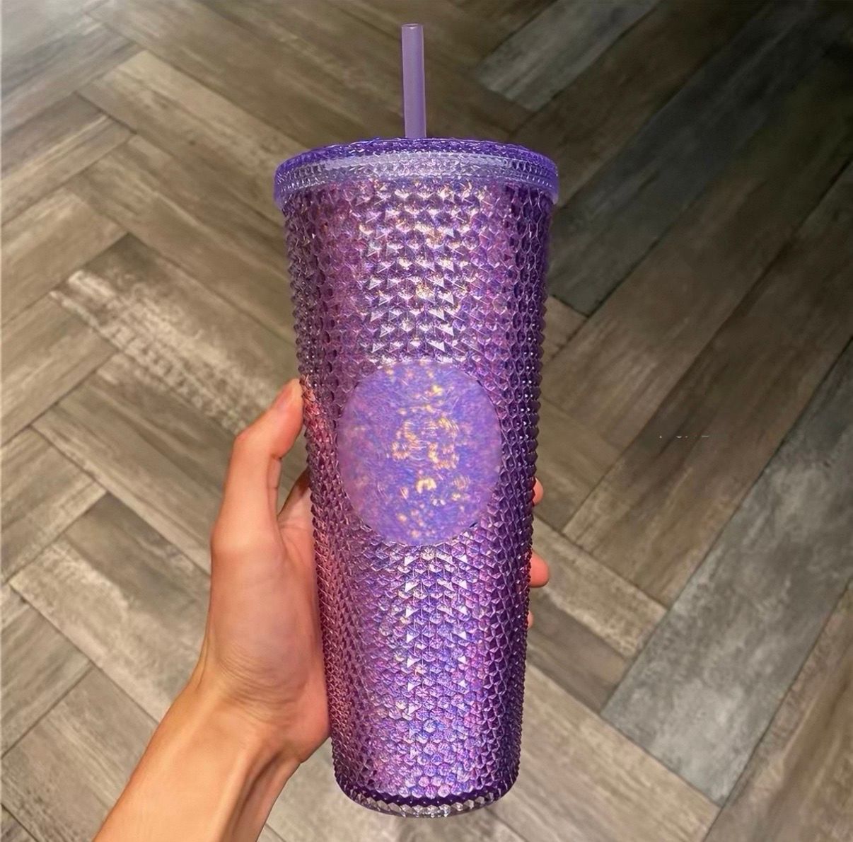 Starbucks 2023 Purple Chrome Studded Venti (24oz) Tumbler product image 1