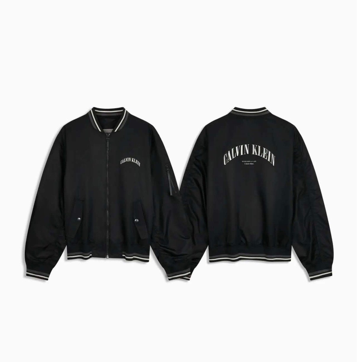 CALVIN KLEIN JEANS NYLON GRAPHIC BOMBER JACKET ‘WORN BY JUNGKOOK’ product image 1