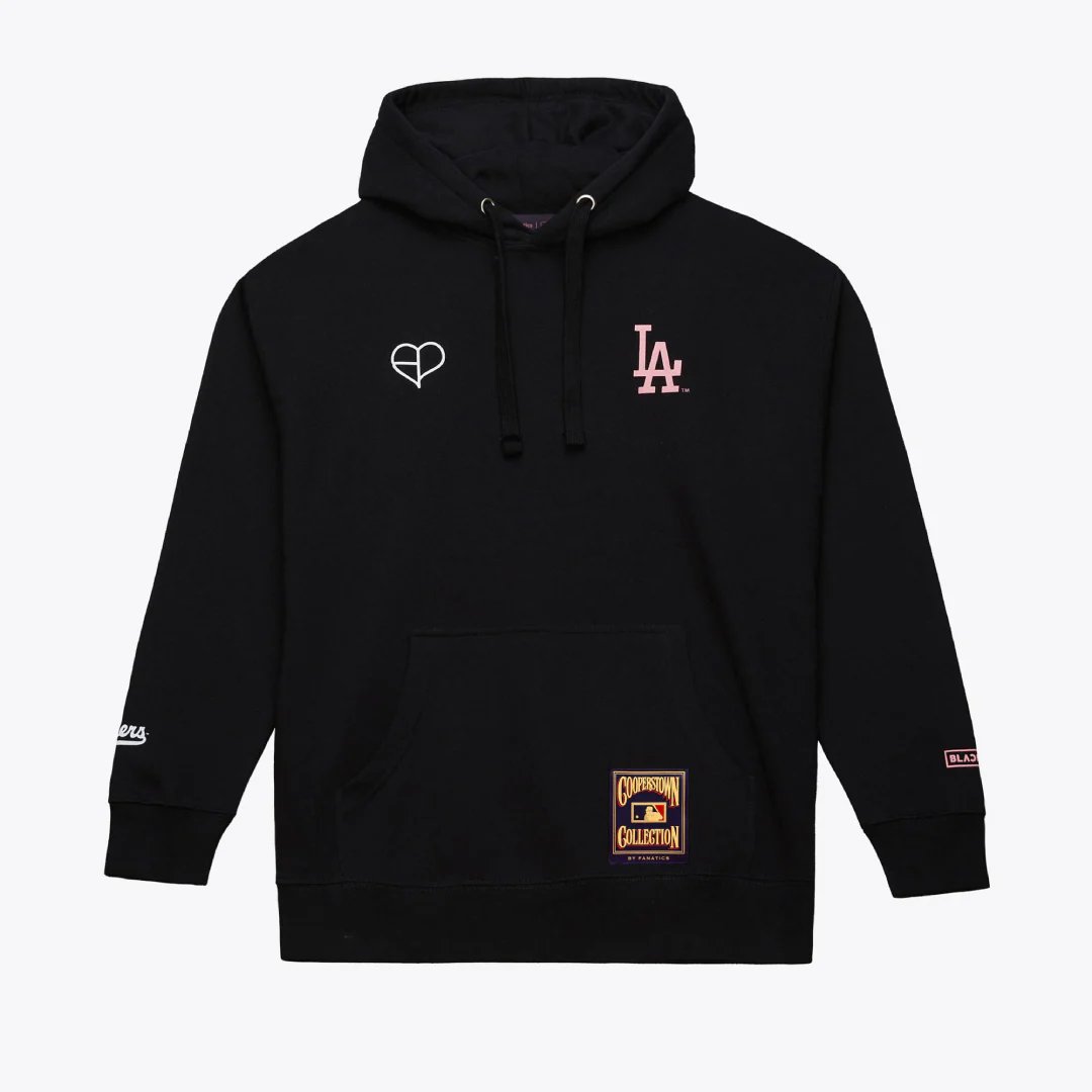 FANATICS x BLACKPINK LA DODGERS HOODIE (BLACK/BLUE) product image 1