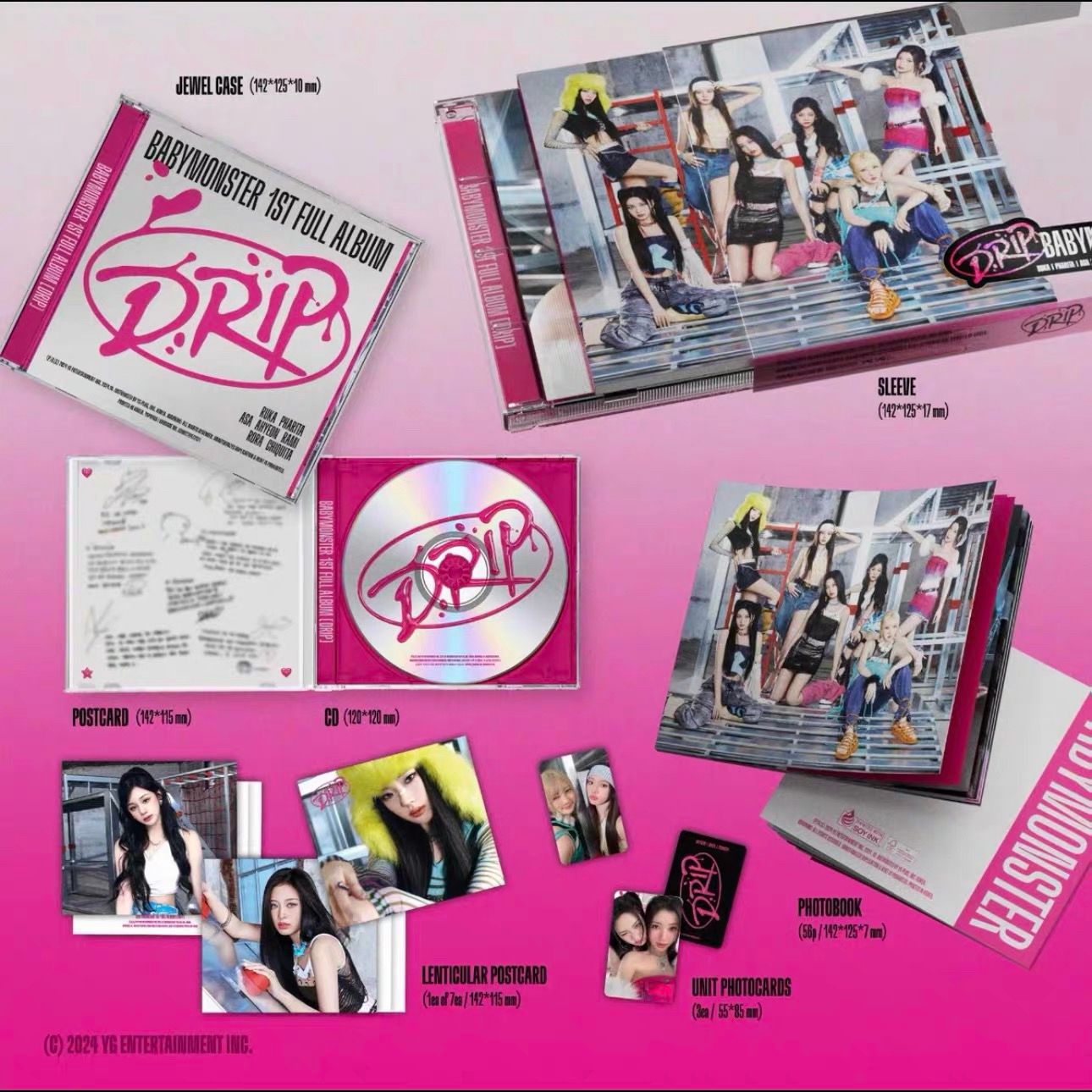 BABYMONSTER Official 1st Full Album DRIP - Limited JC Vers.