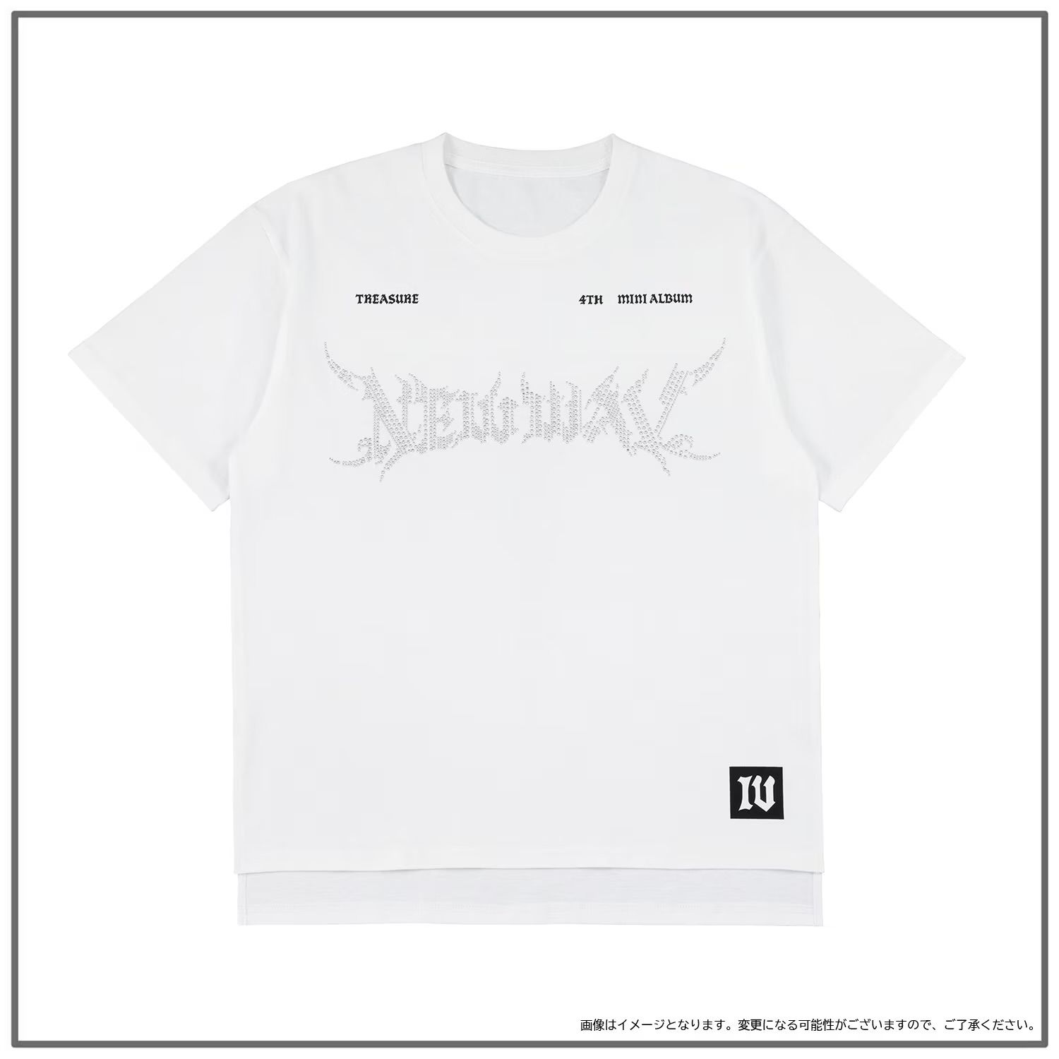 [NEW WAV] RHINESTONE T-SHIRT (BLACK/WHITE) product image 3