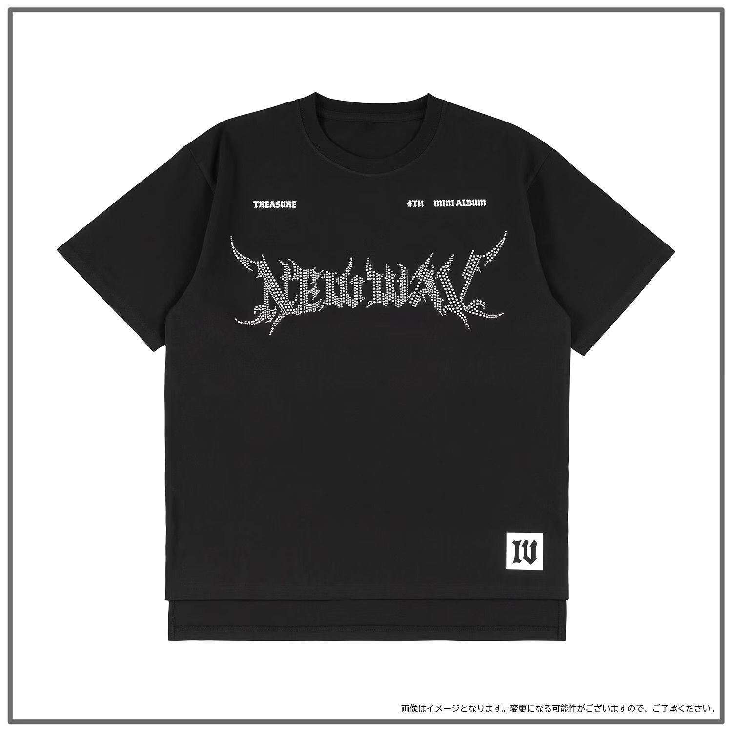 [NEW WAV] RHINESTONE T-SHIRT (BLACK/WHITE)