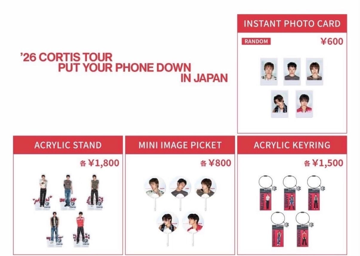 26 CORTIS TOUR PUT YOUR PHONE DOWN MERCHANDISE IN JAPAN product image 1