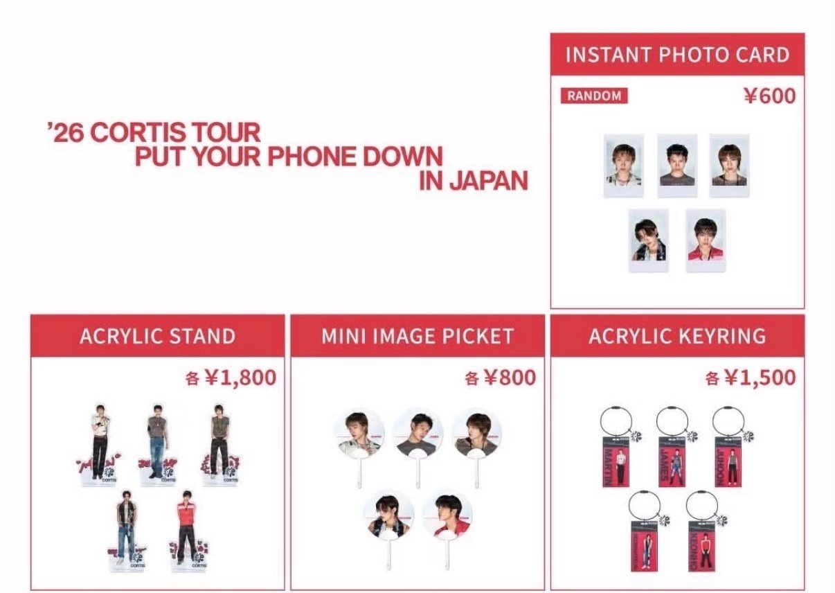 26 CORTIS TOUR PUT YOUR PHONE DOWN MERCHANDISE IN JAPAN product image 1