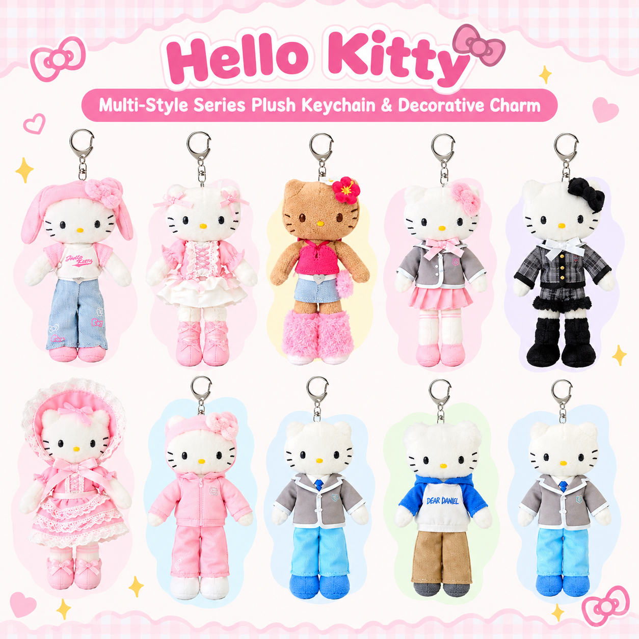 Hello Kitty Multi-Style Series Plush Keychain & Decorative Charm product image 1