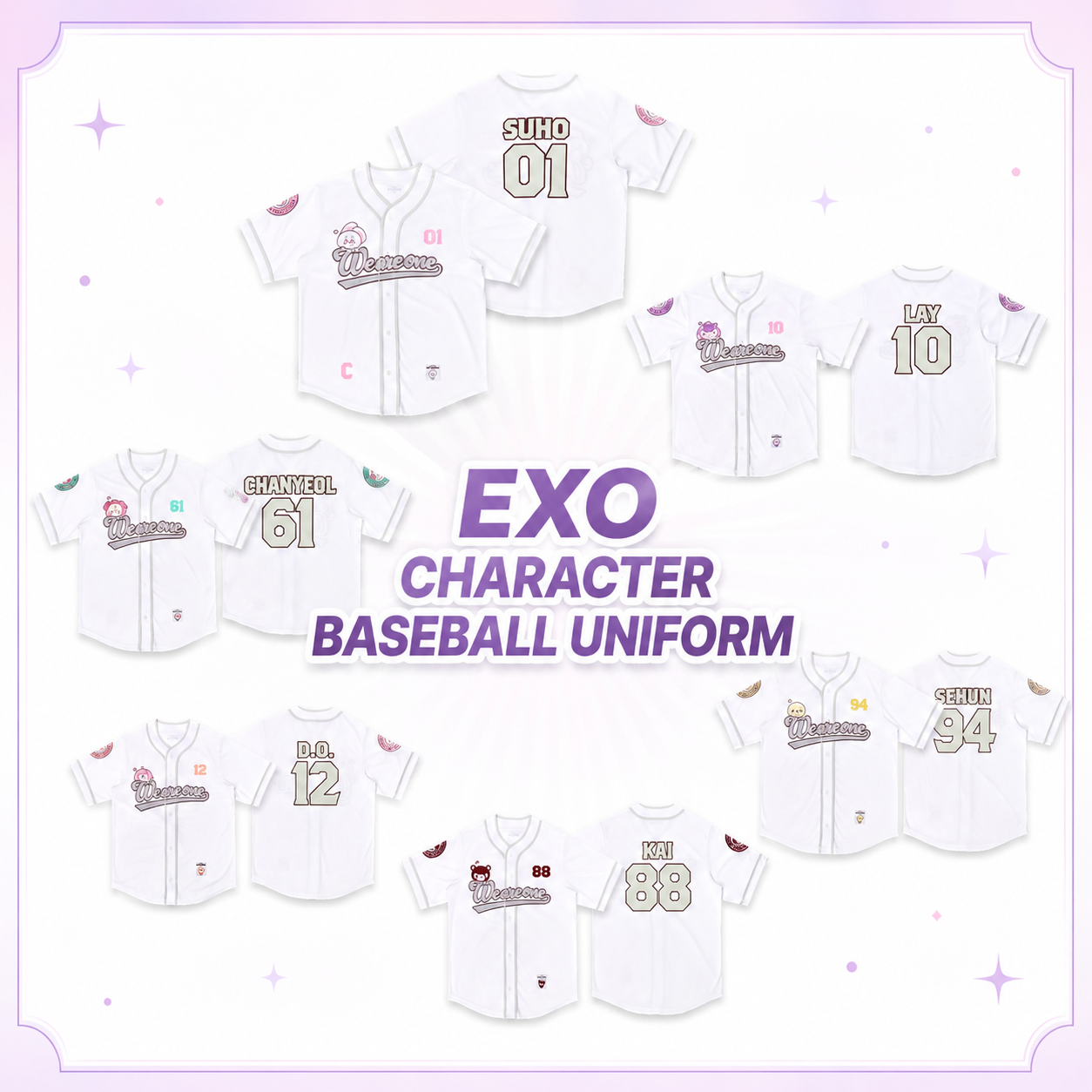 EXO Character Baseball Uniform