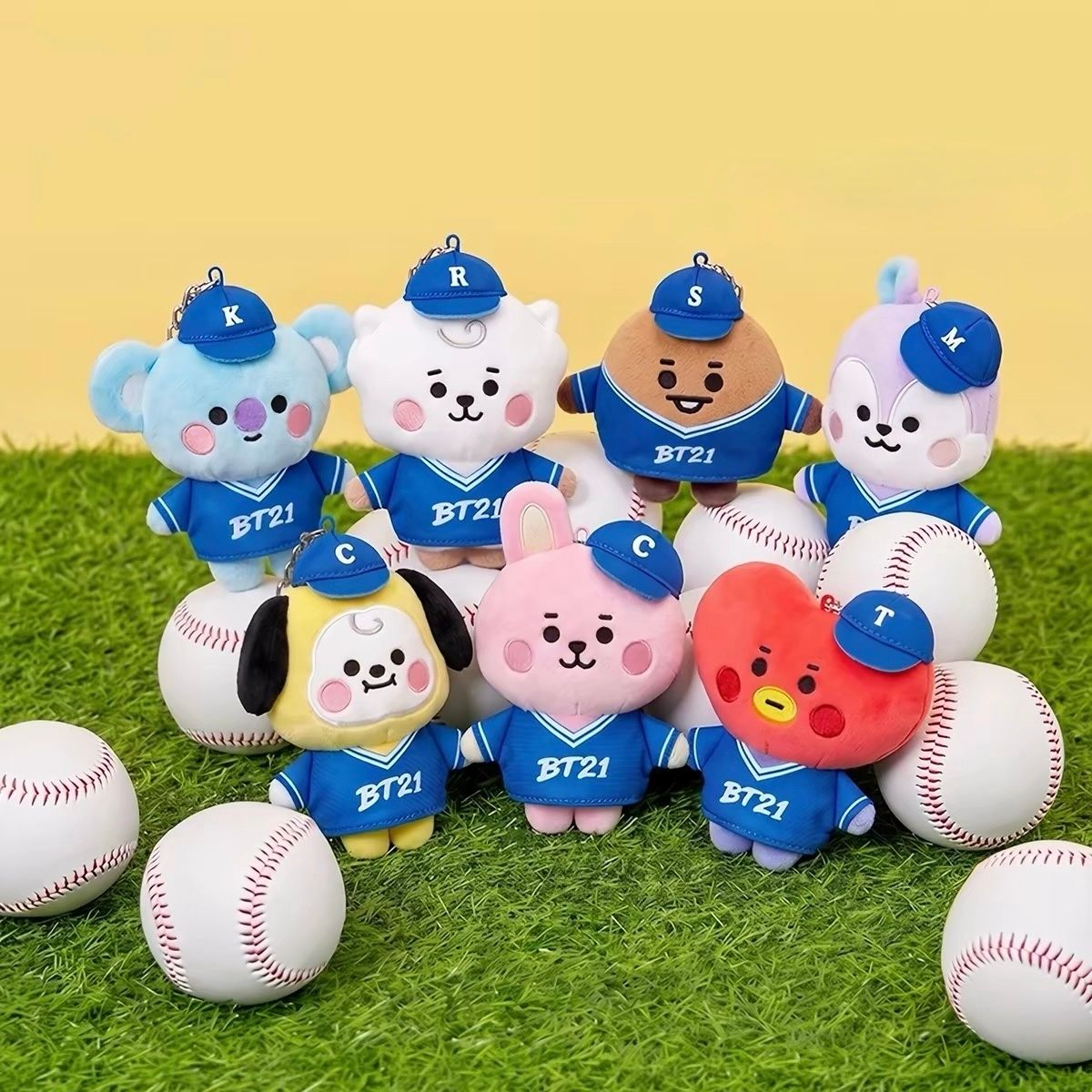 BTS BT21 Baseball Series Plush Doll Keychain product image 1