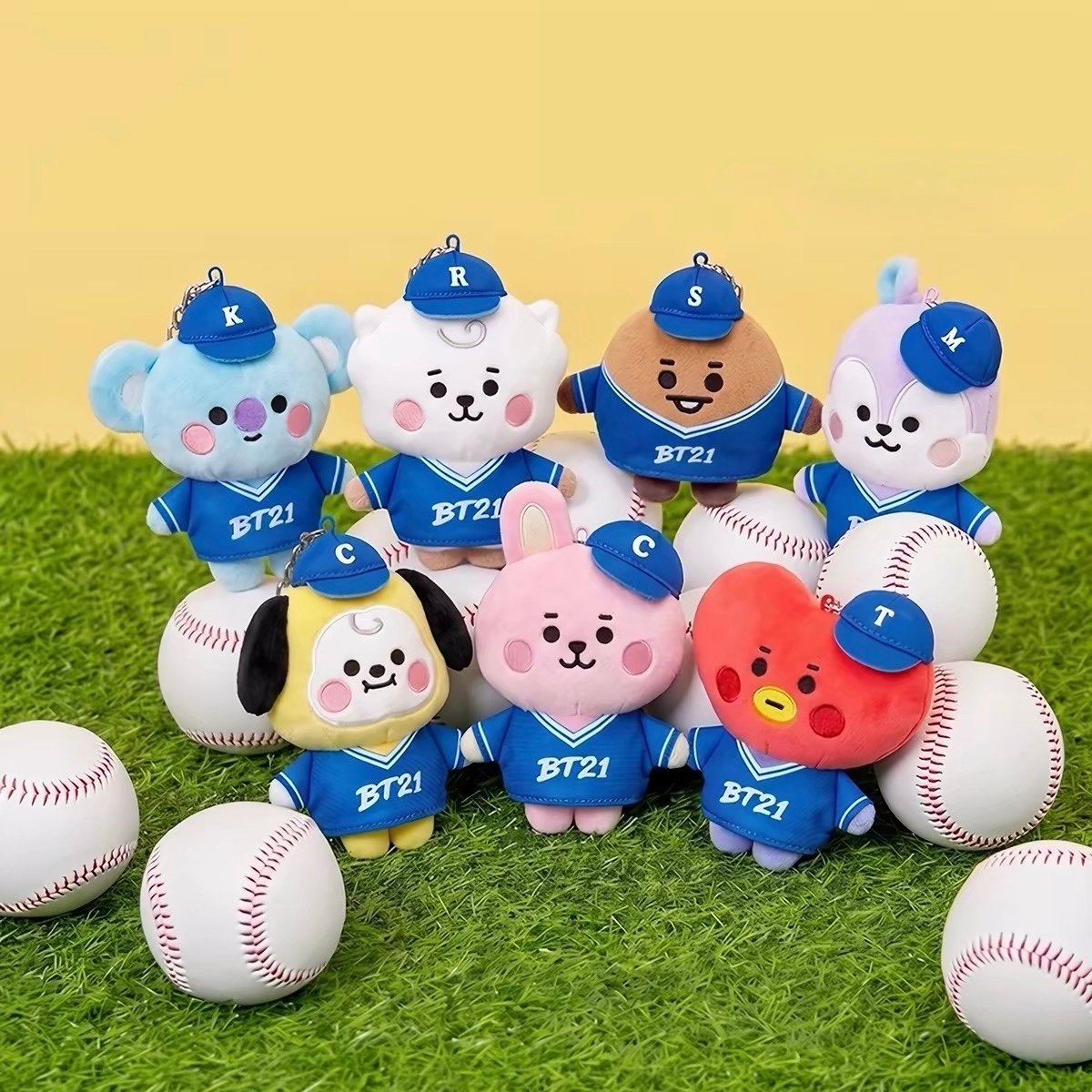BTS BT21 Baseball Series Plush Doll Keychain product image 1