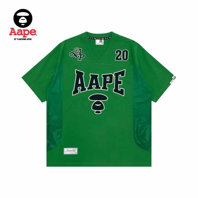 AAPE Camo Panel Ape V-Neck Jersey Tee product image 3
