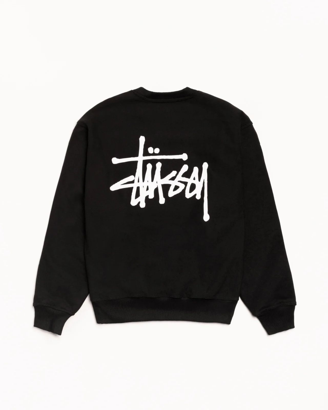 STUSSY BASIC CREW GARMENT DYED LONG SLEEVE
