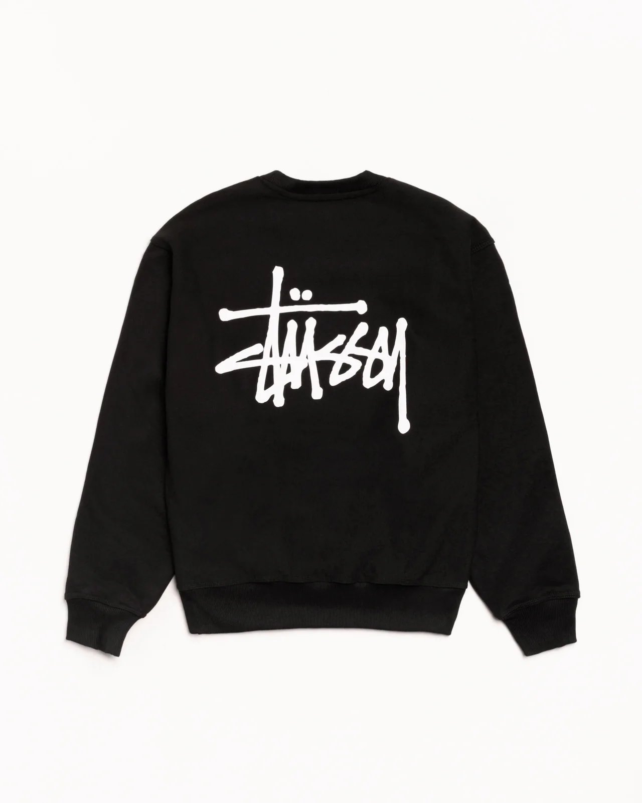 STUSSY BASIC CREW GARMENT DYED LONG SLEEVE