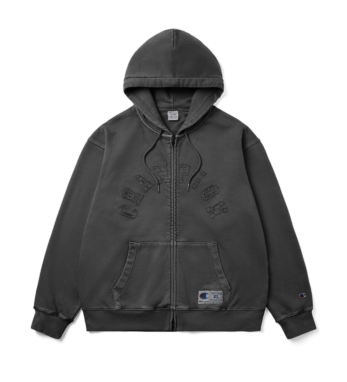 CHAMPION x BTS V DYEING ZIP-UP HOODIE CHARCOAL (WORN BY V)
