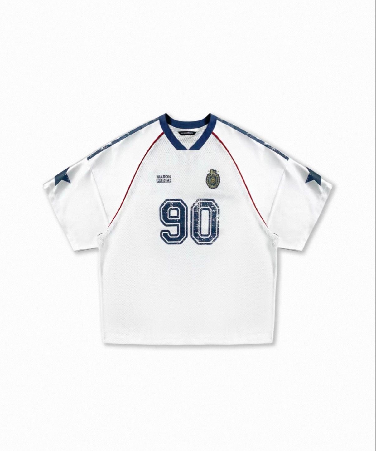 MASONPRINCE American Vintage Mesh ’90s Graffiti Star Patch Oversized Football Jersey product image 1