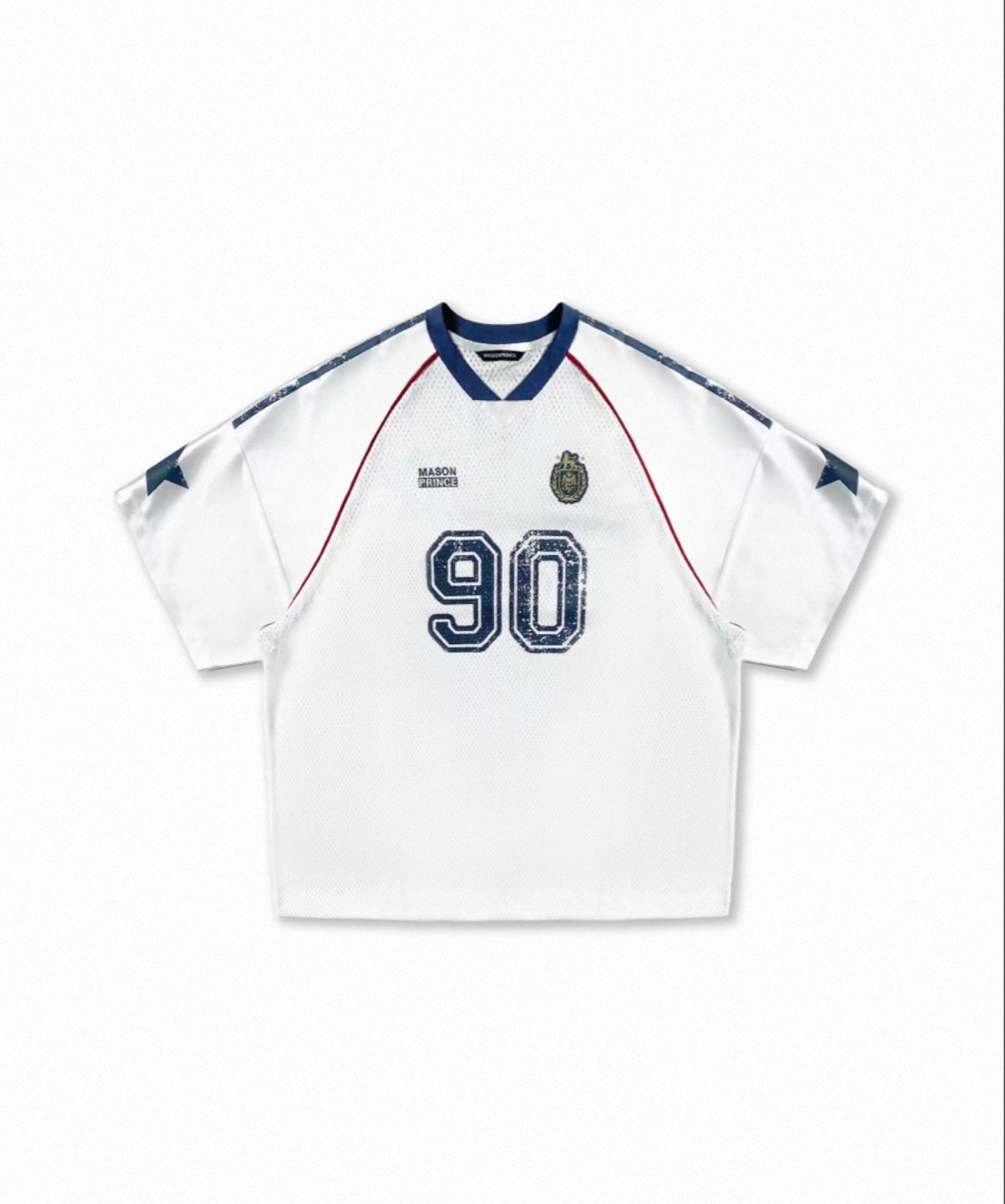 MASONPRINCE American Vintage Mesh ’90s Graffiti Star Patch Oversized Football Jersey product image 1