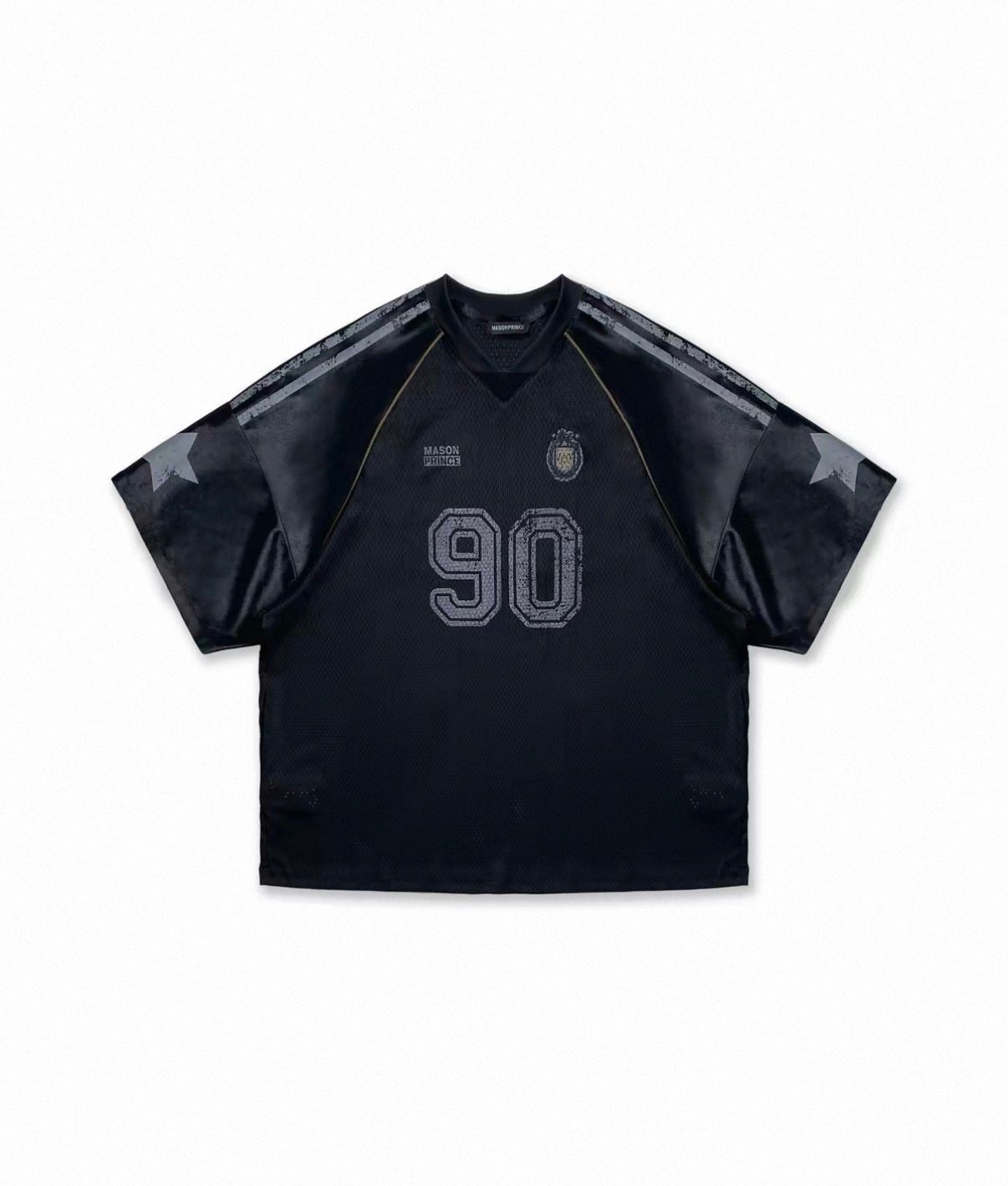 MASONPRINCE American Vintage Mesh ’90s Graffiti Star Patch Oversized Football Jersey product image 2
